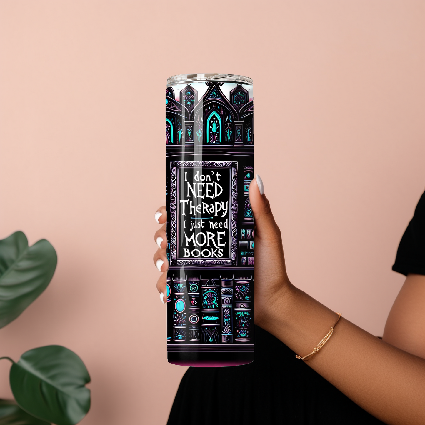 Reading Lover Tumbler - I Don’t Need More Therapy, I Just Need Books - Bookish Gift Idea - Sippincity