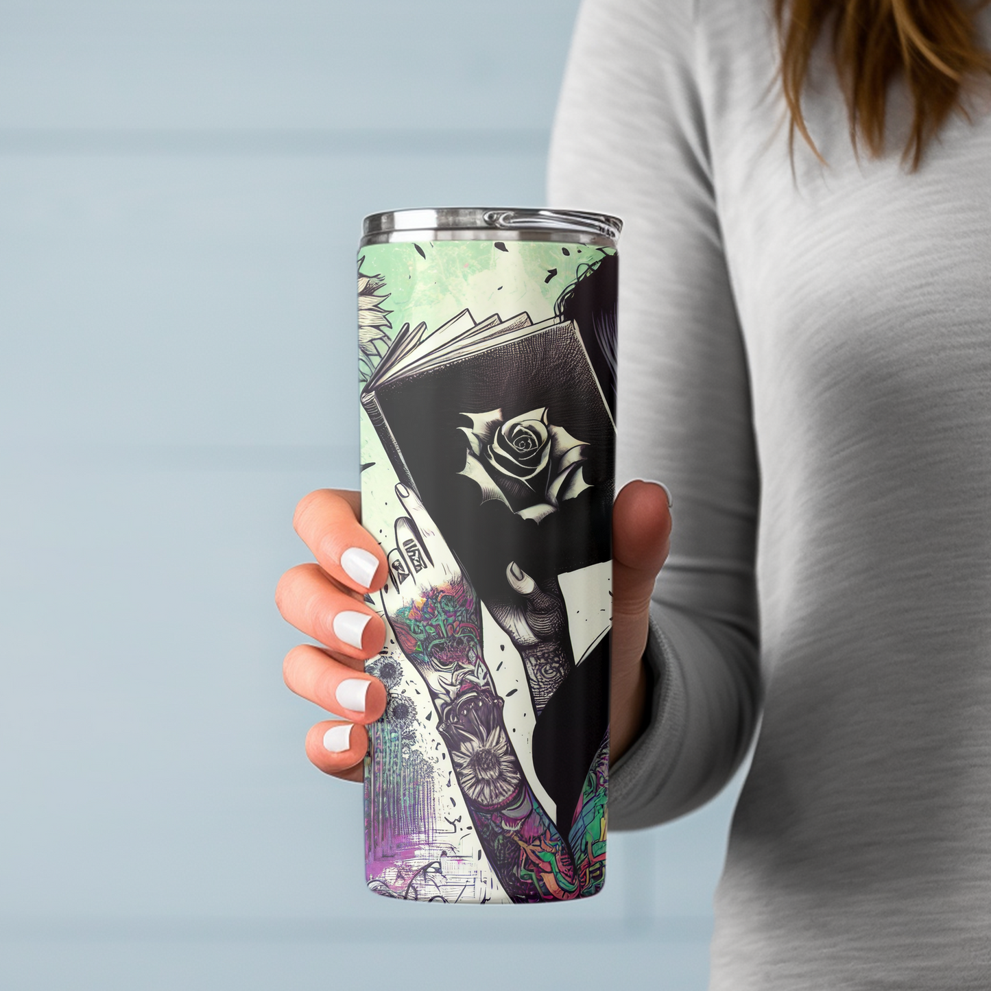 Wildflower and Books Aesthetic Cup - Sippincity