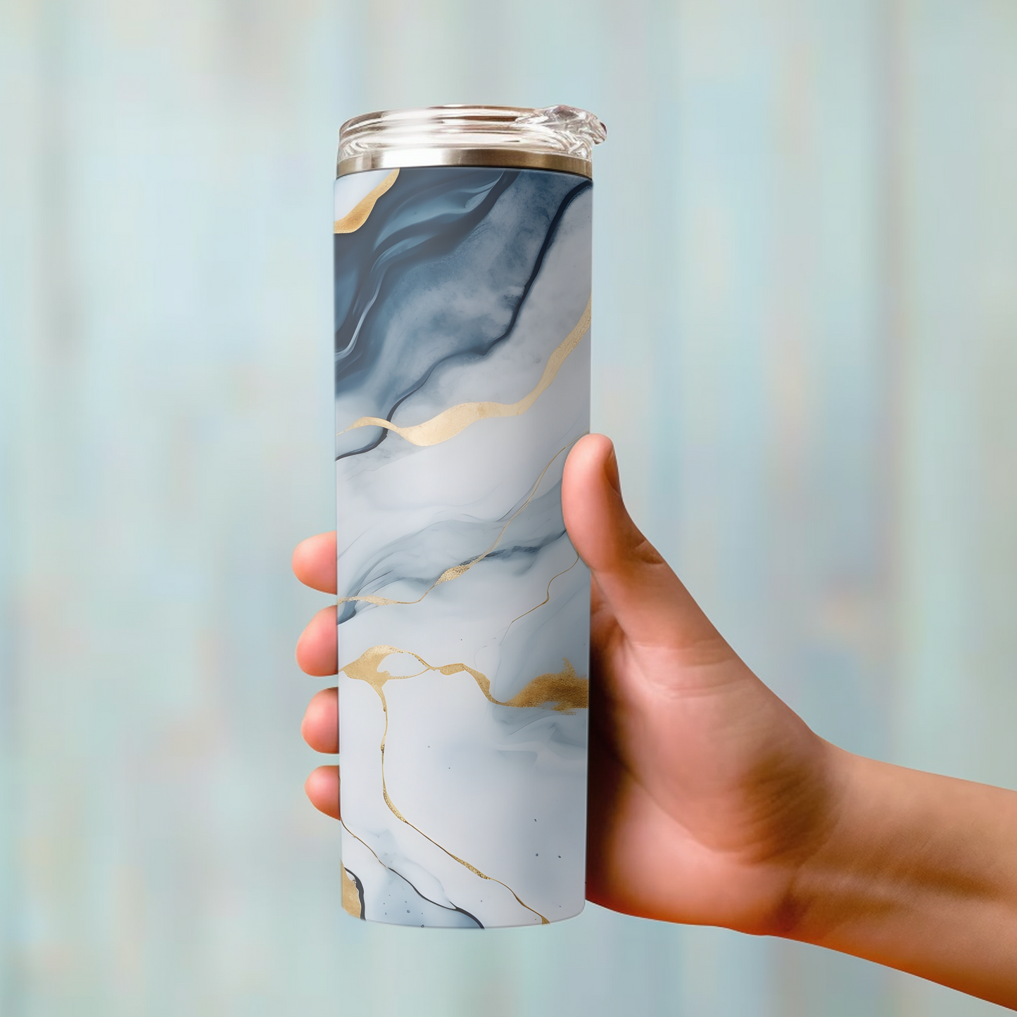 Colorful Blue Marble Insulated Tumbler – 20 oz - Sippincity