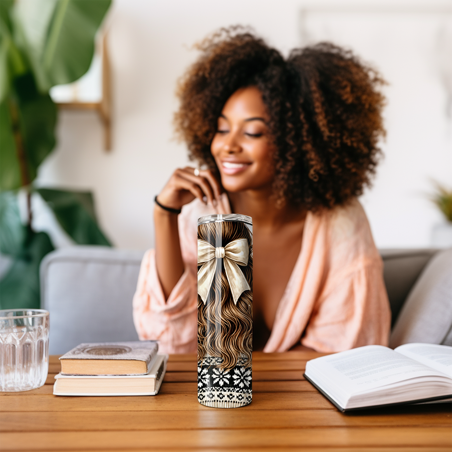 Cozy Winter Book Lover 20 oz Skinny Tumbler – Holiday Reading Vibes - Sippincity