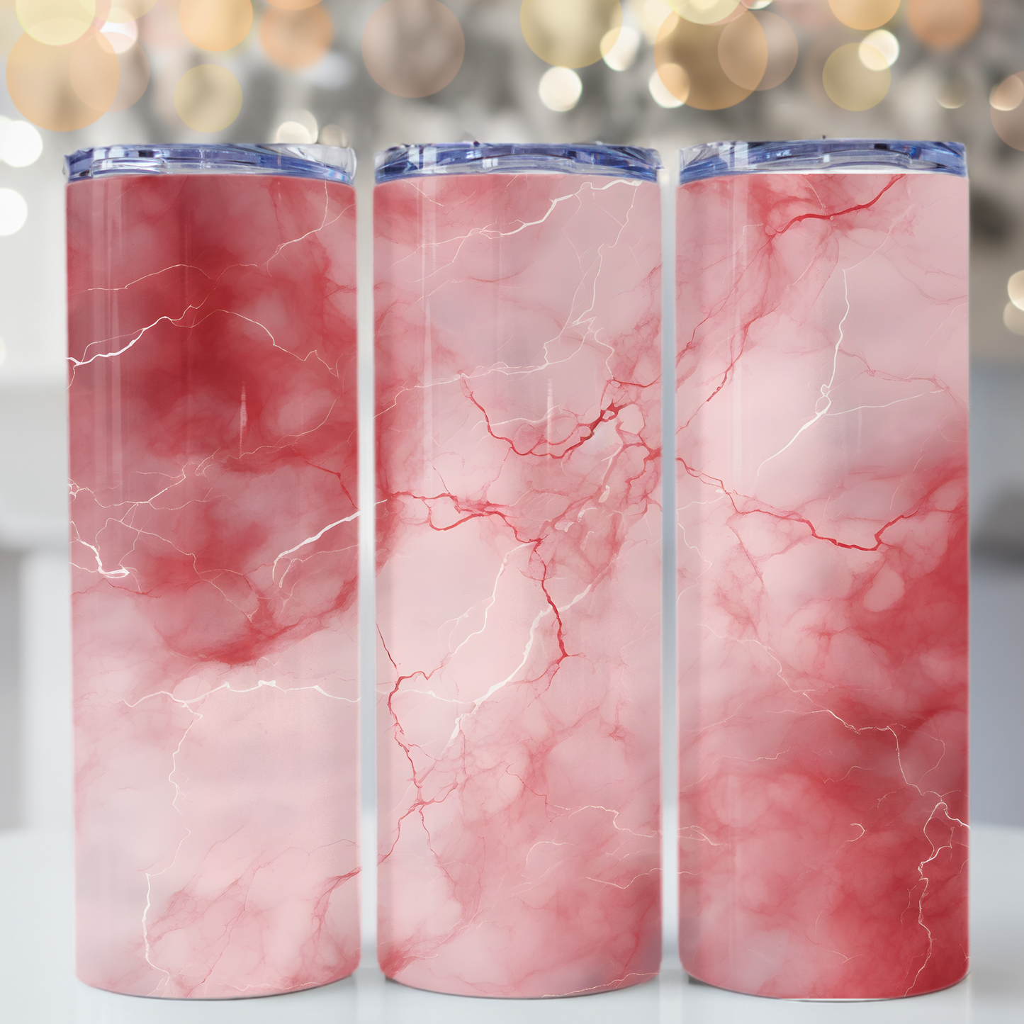 Colorful Pink Marble Travel Tumbler – Perfect for On-the-Go - Sippincity