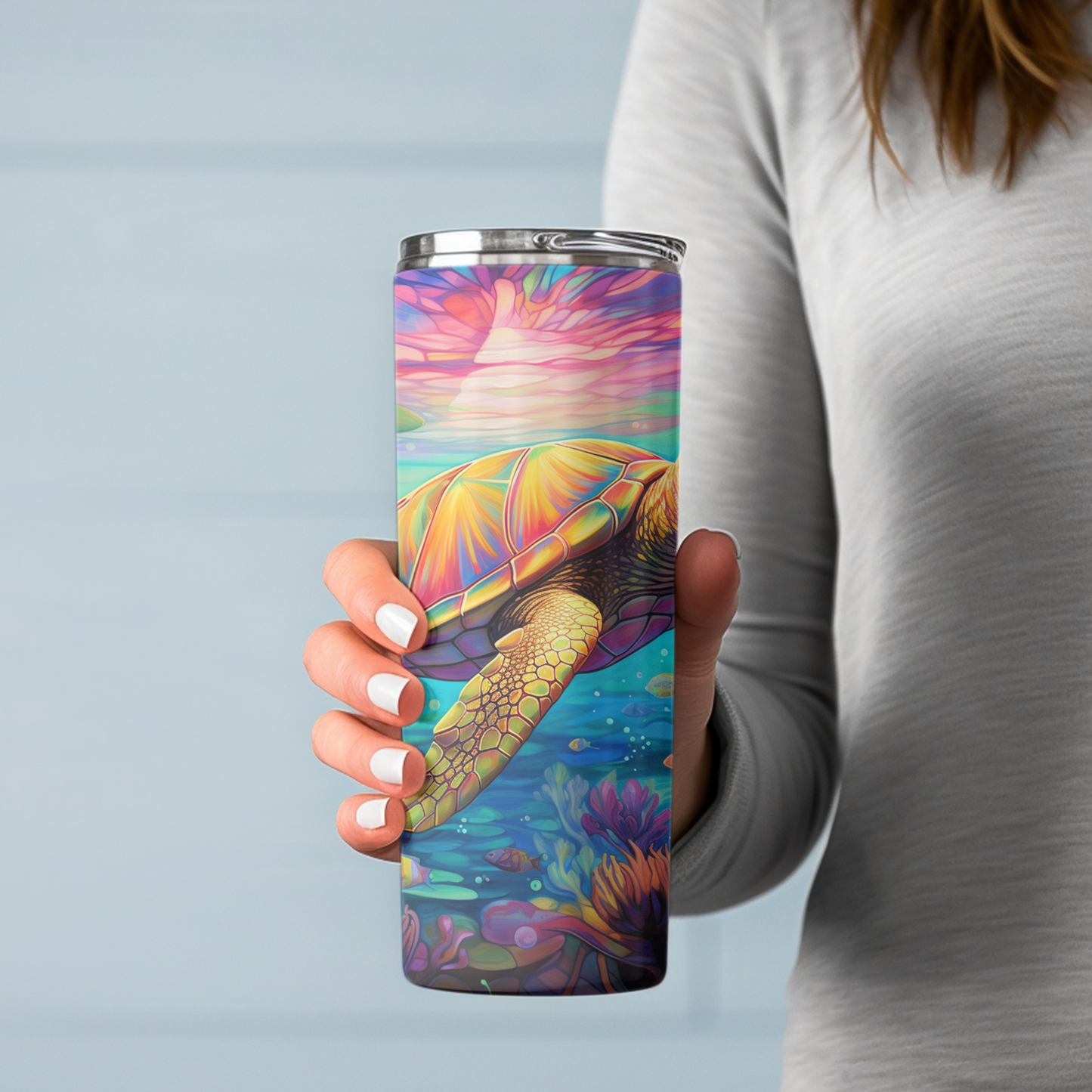 Ocean Sea Turtle 20 oz Tumbler – Stunning Marine Life Design - Sippincity