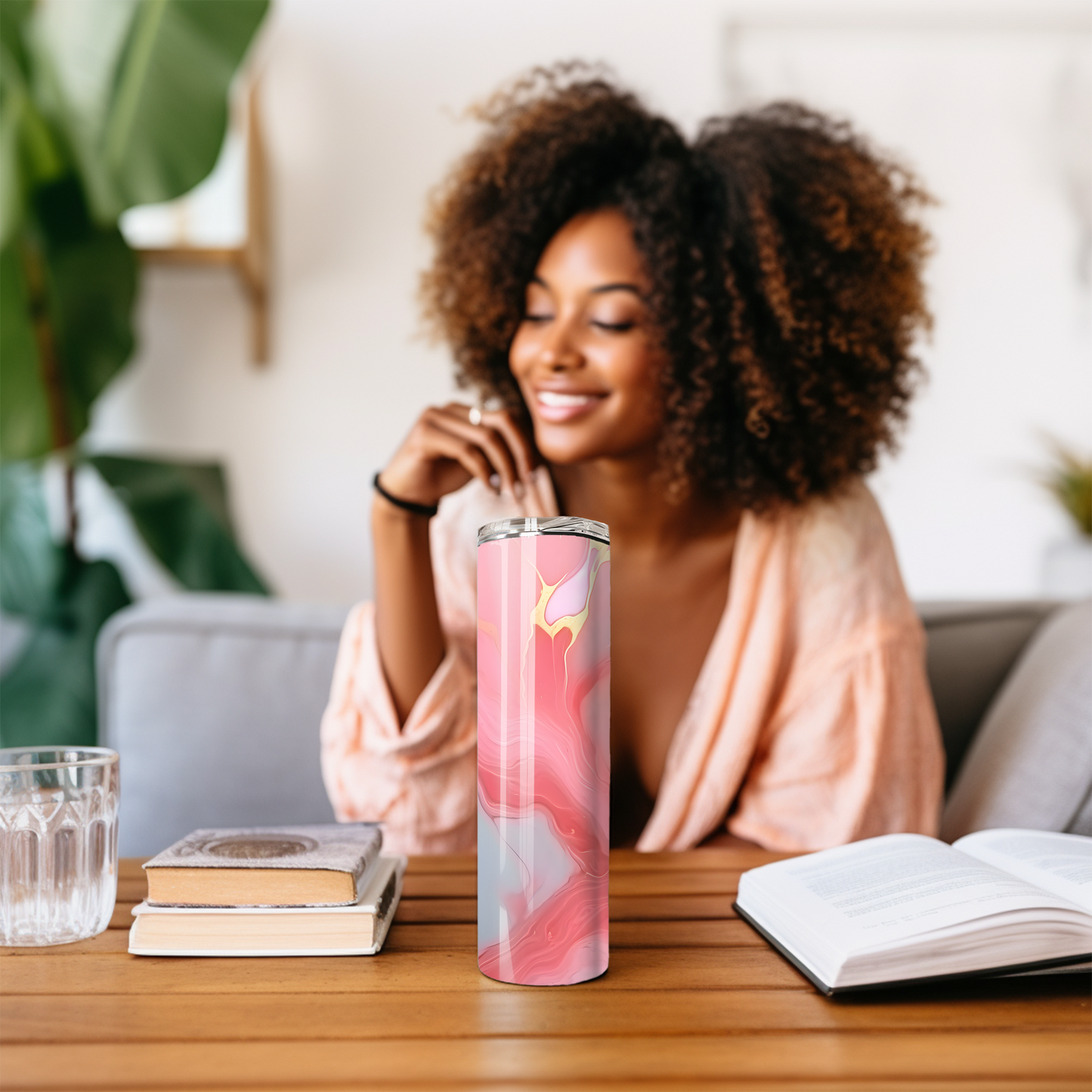 Pink Colorful Marble 20 oz Tumbler – Vibrant & Elegant Drinkware - Sippincity