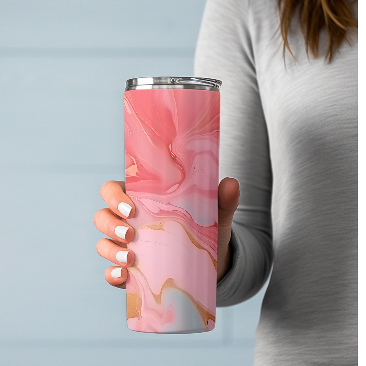 Pink Colorful Marble 20 oz Tumbler – Vibrant & Elegant Drinkware - Sippincity