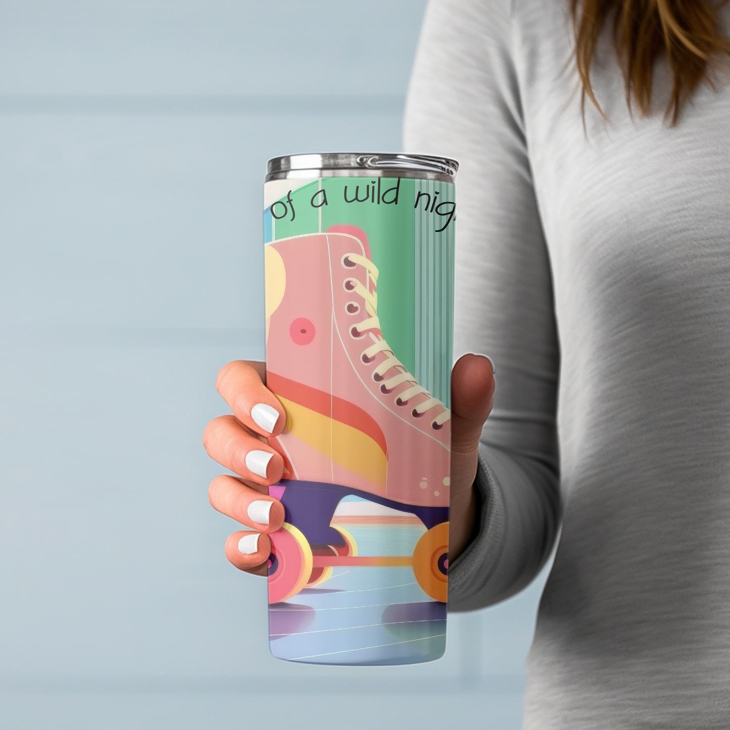 Retro Roller Skating Tumbler – Nostalgic Skater Cup for 80s & 90s Kids - Sippincity