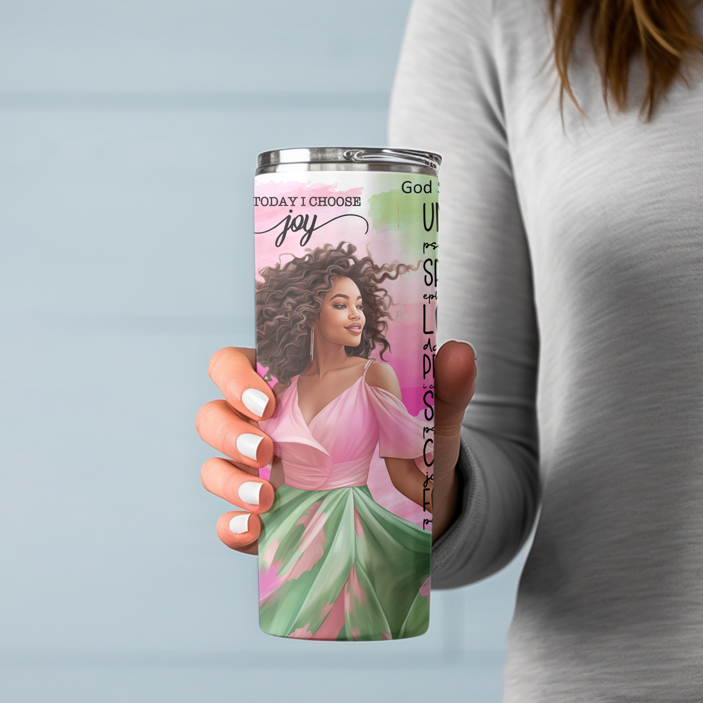 Black Self-Love Affirmation 20 oz Skinny Tumbler – Inspirational Gift - Sippincity