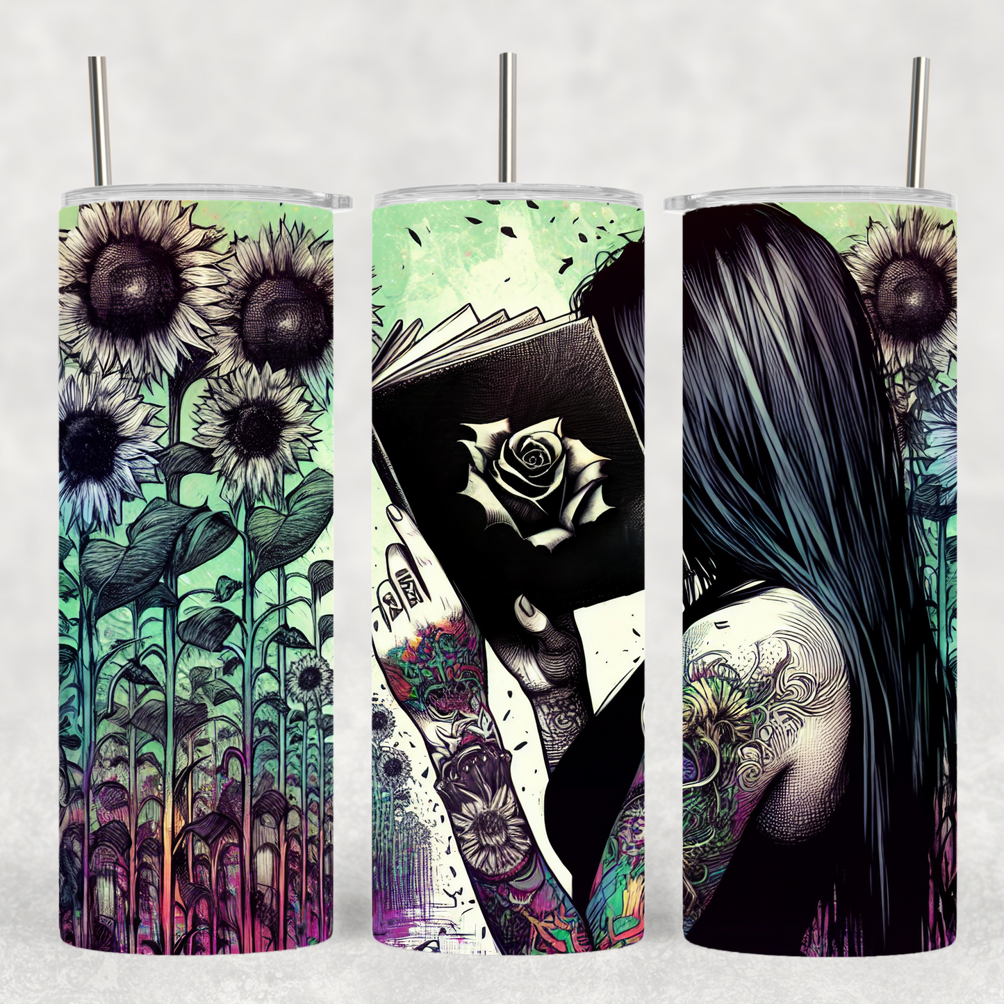 Wildflower and Books Aesthetic Cup - Sippincity