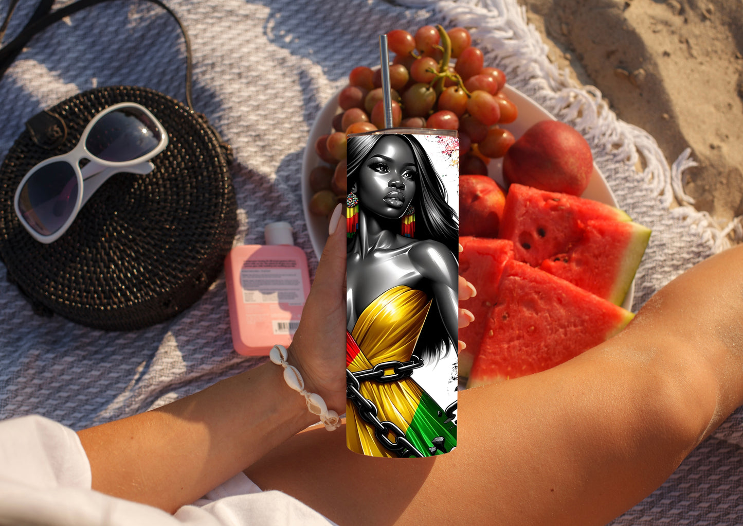 Afrocentric Tumbler – Breaking Every Chain Liberation Design