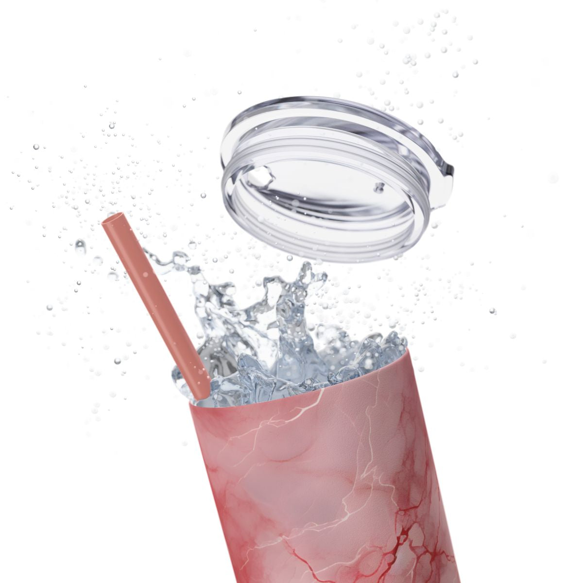 Colorful Pink Marble Travel Tumbler – Perfect for On-the-Go - Sippincity