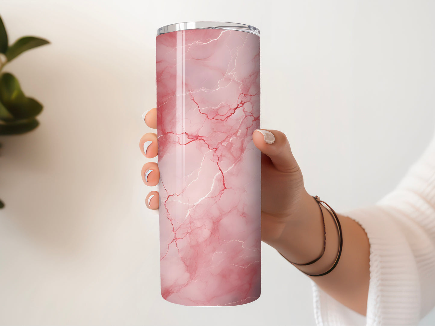 Colorful Pink Marble Travel Tumbler – Perfect for On-the-Go - Sippincity
