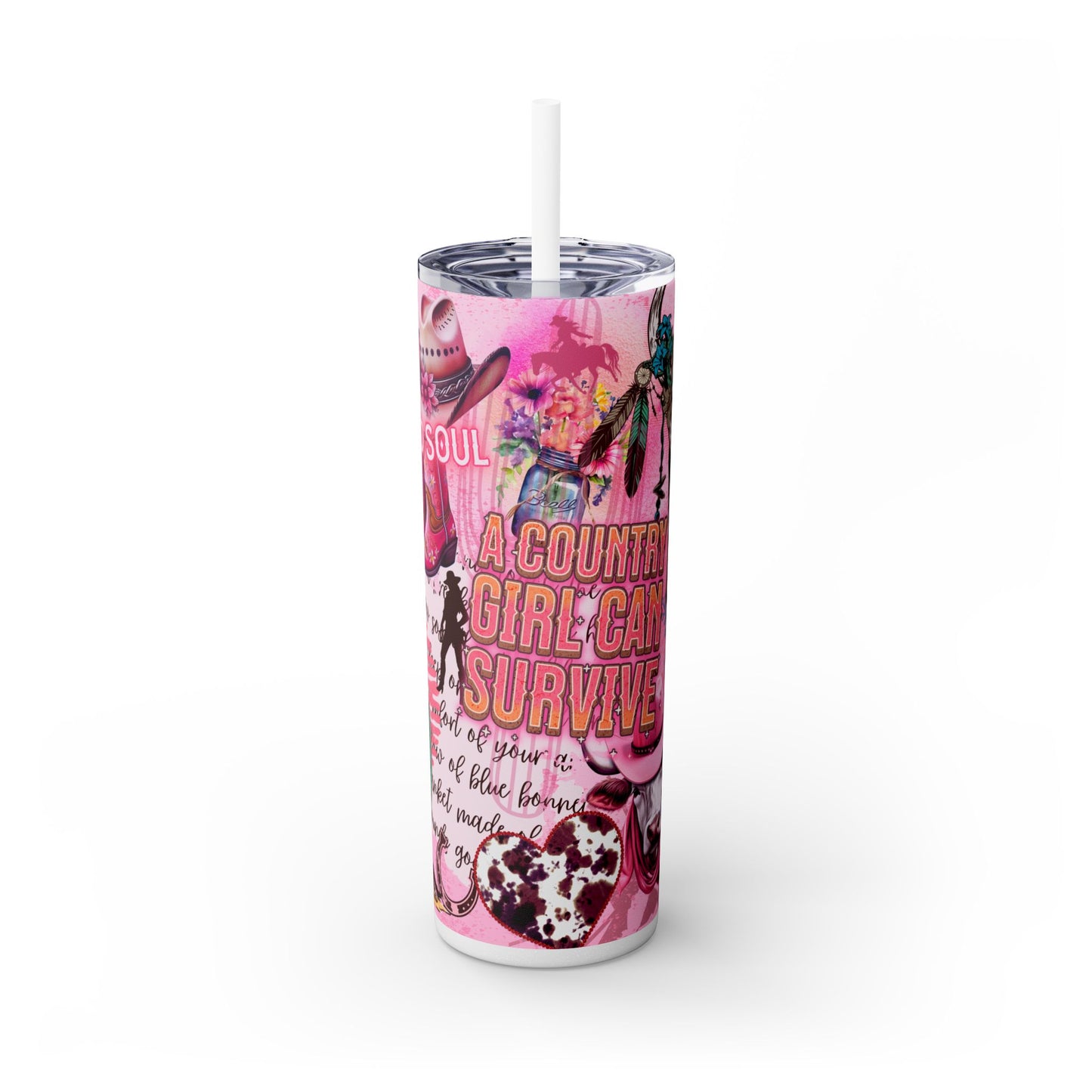 Cowgirl Western Boots Design Tumbler 20 oz - Sippincity