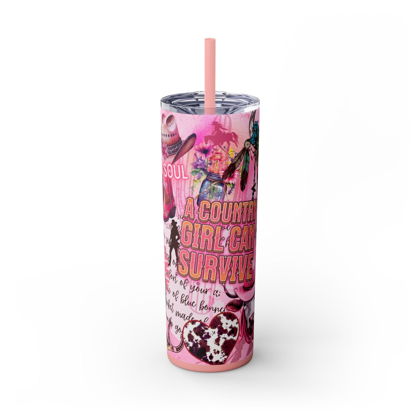 Cowgirl Western Boots Design Tumbler 20 oz - Sippincity