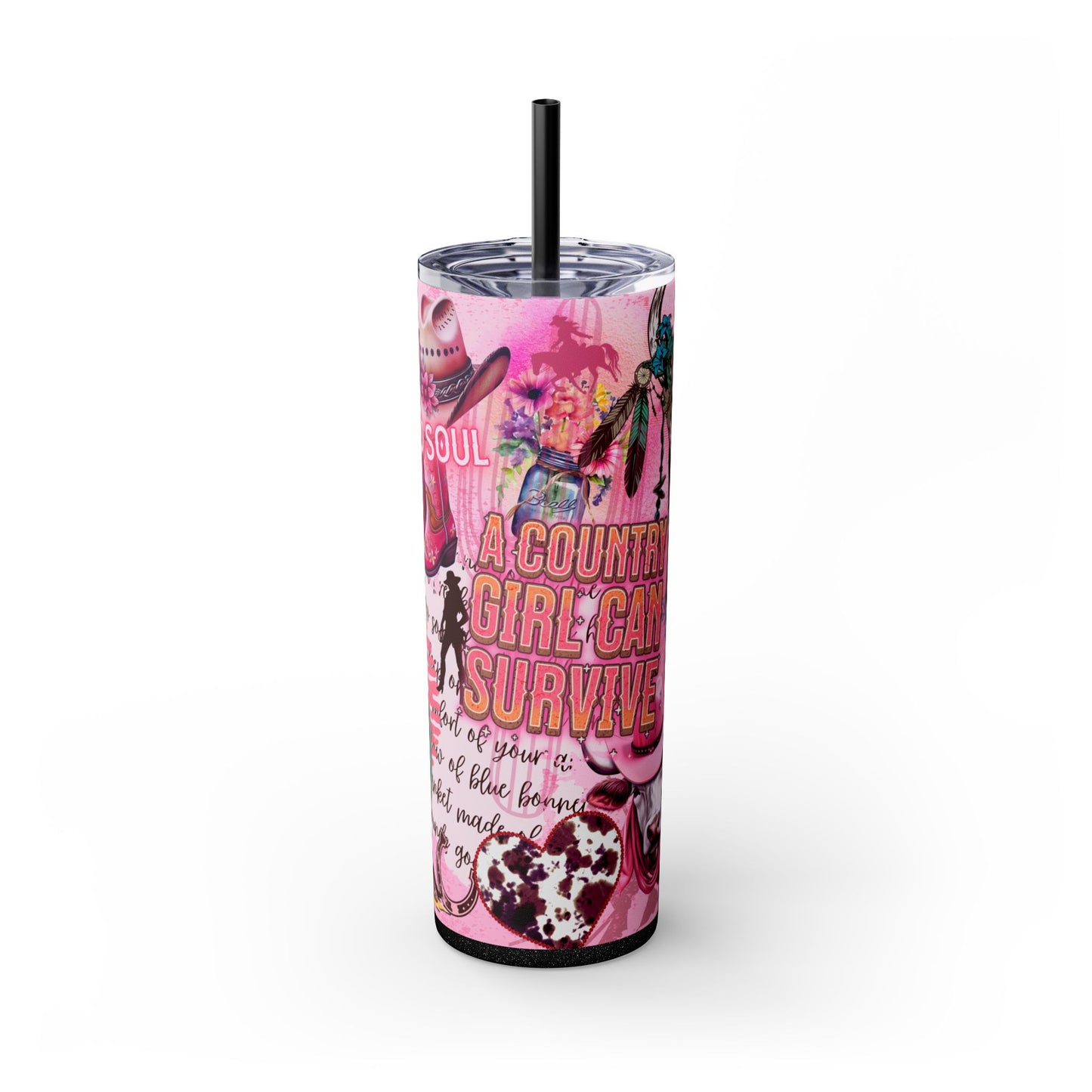 Cowgirl Western Boots Design Tumbler 20 oz - Sippincity