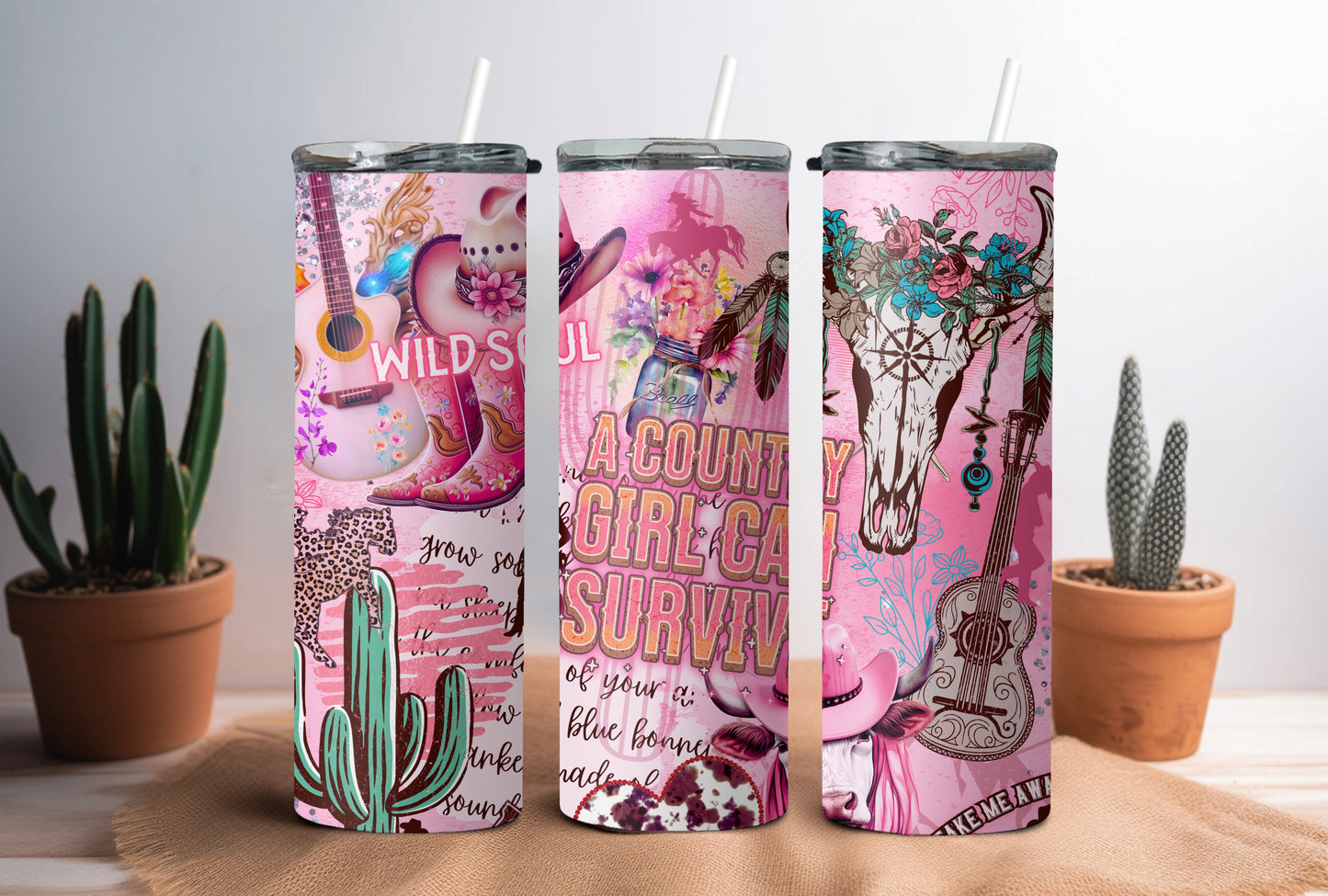 Cowgirl Western Boots Design Tumbler 20 oz - Sippincity
