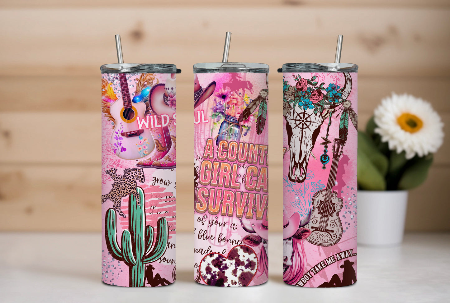 Cowgirl Western Boots Design Tumbler 20 oz - Sippincity