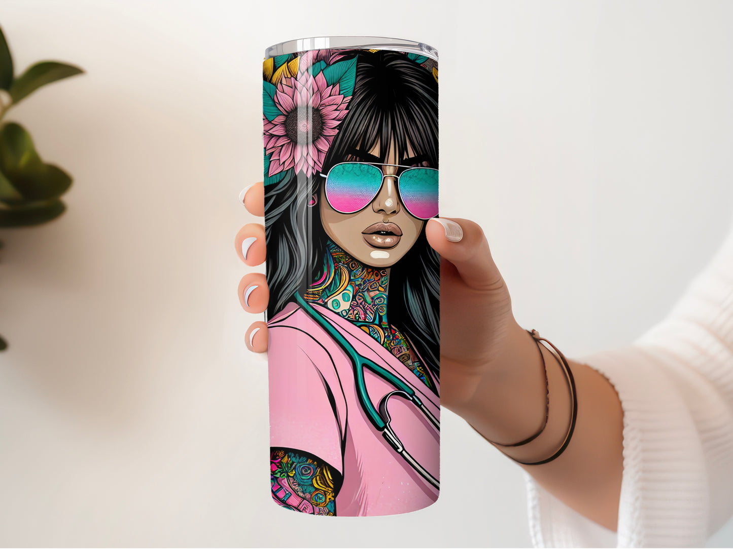 Funny Nurse I Will Stab You Skinny Tumbler - Sippincity