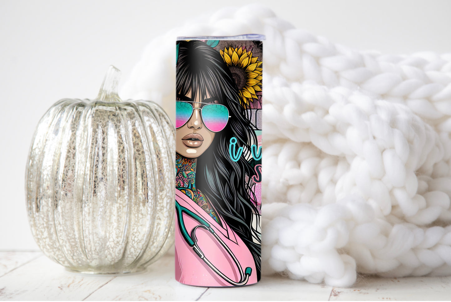 Funny Nurse I Will Stab You Skinny Tumbler - Sippincity