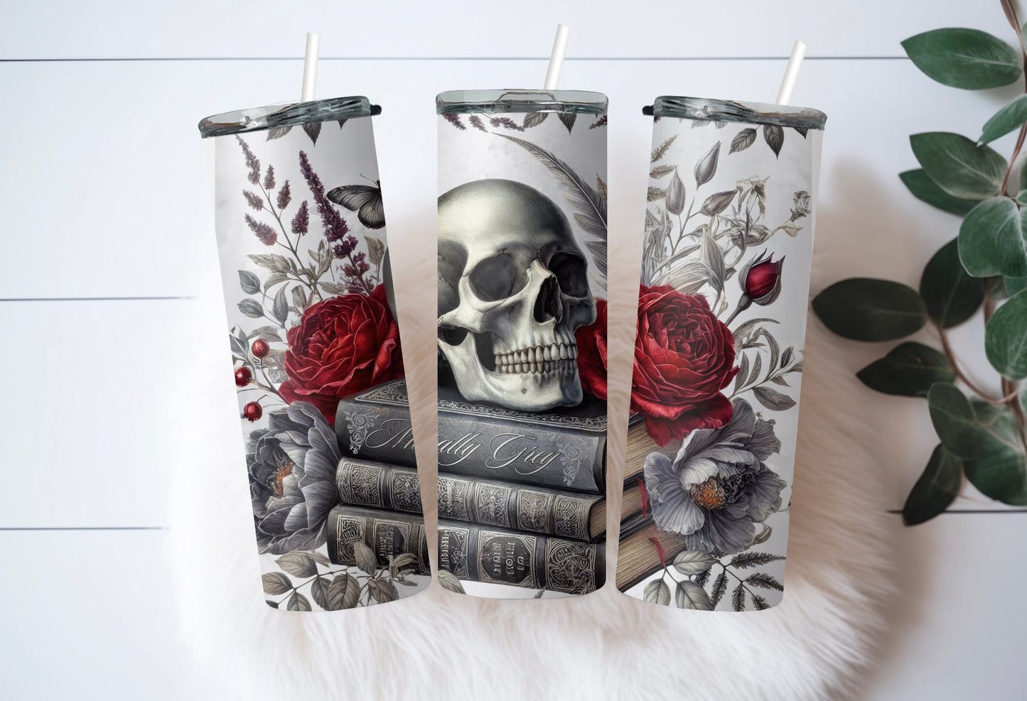 Bookish Gothic Romance Tumbler -Morally Grey Character Gift - Sippincity