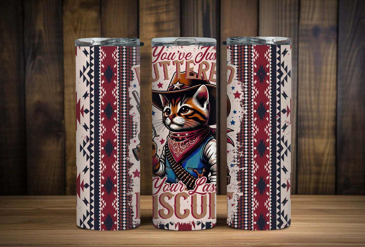 Buttered Your Last Biscuit Cat Tumbler – 20 oz Funny Southern Cat Design, Sassy Cat Lover Gift - Sippincity