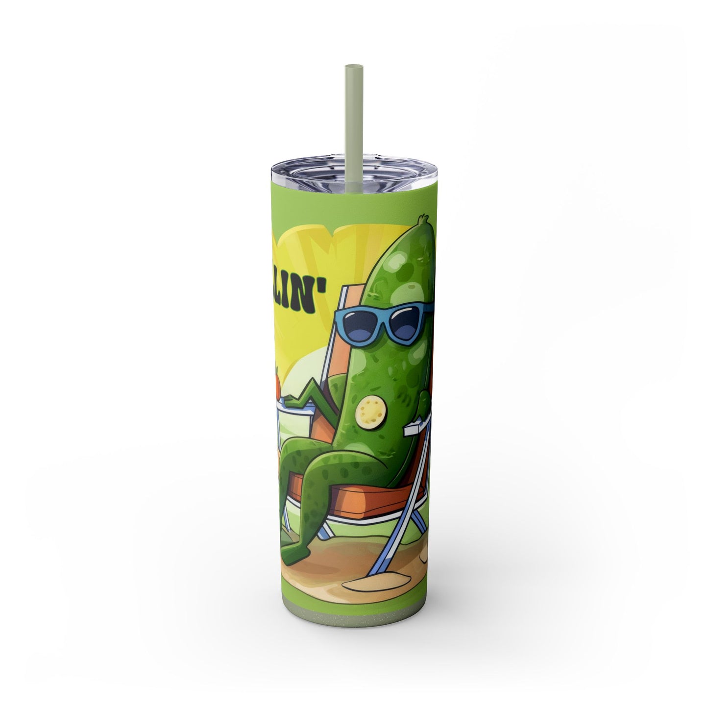 Dill Pickle Pun Tumbler - 20 oz Just Dillin’ Funny Gift - Sippincity