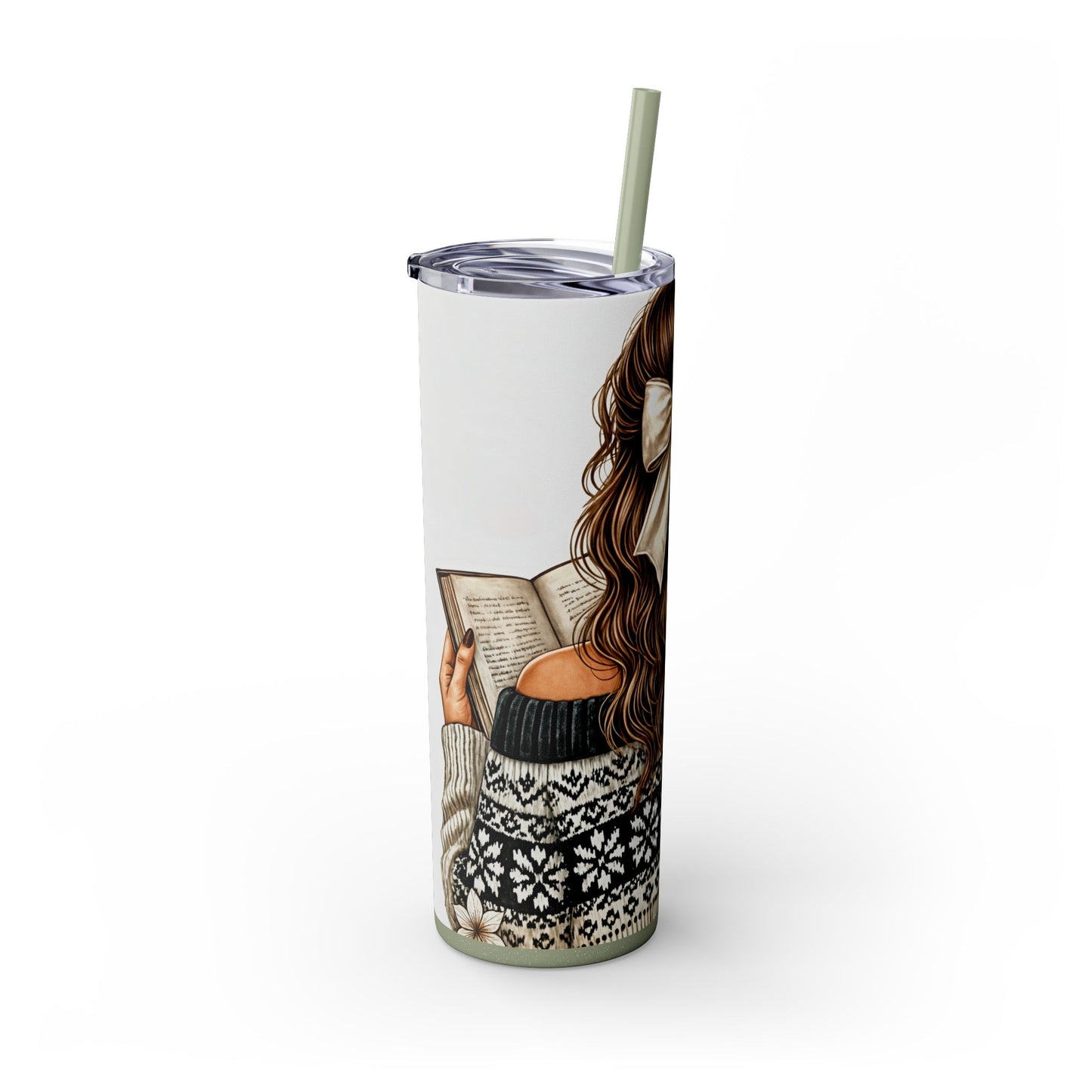 Festive Christmas Book Lover Tumbler-Cozy Reading & Coffee Mug - Sippincity