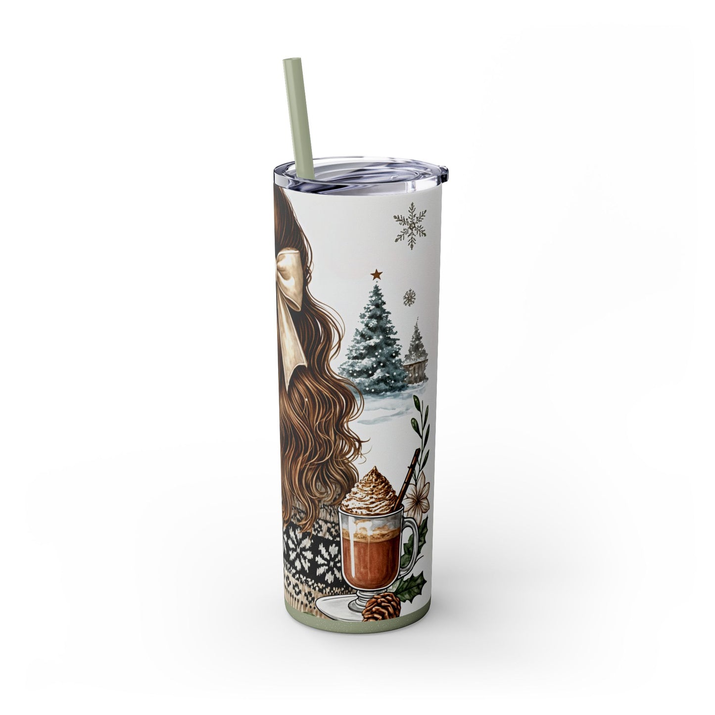 Festive Christmas Book Lover Tumbler-Cozy Reading & Coffee Mug - Sippincity