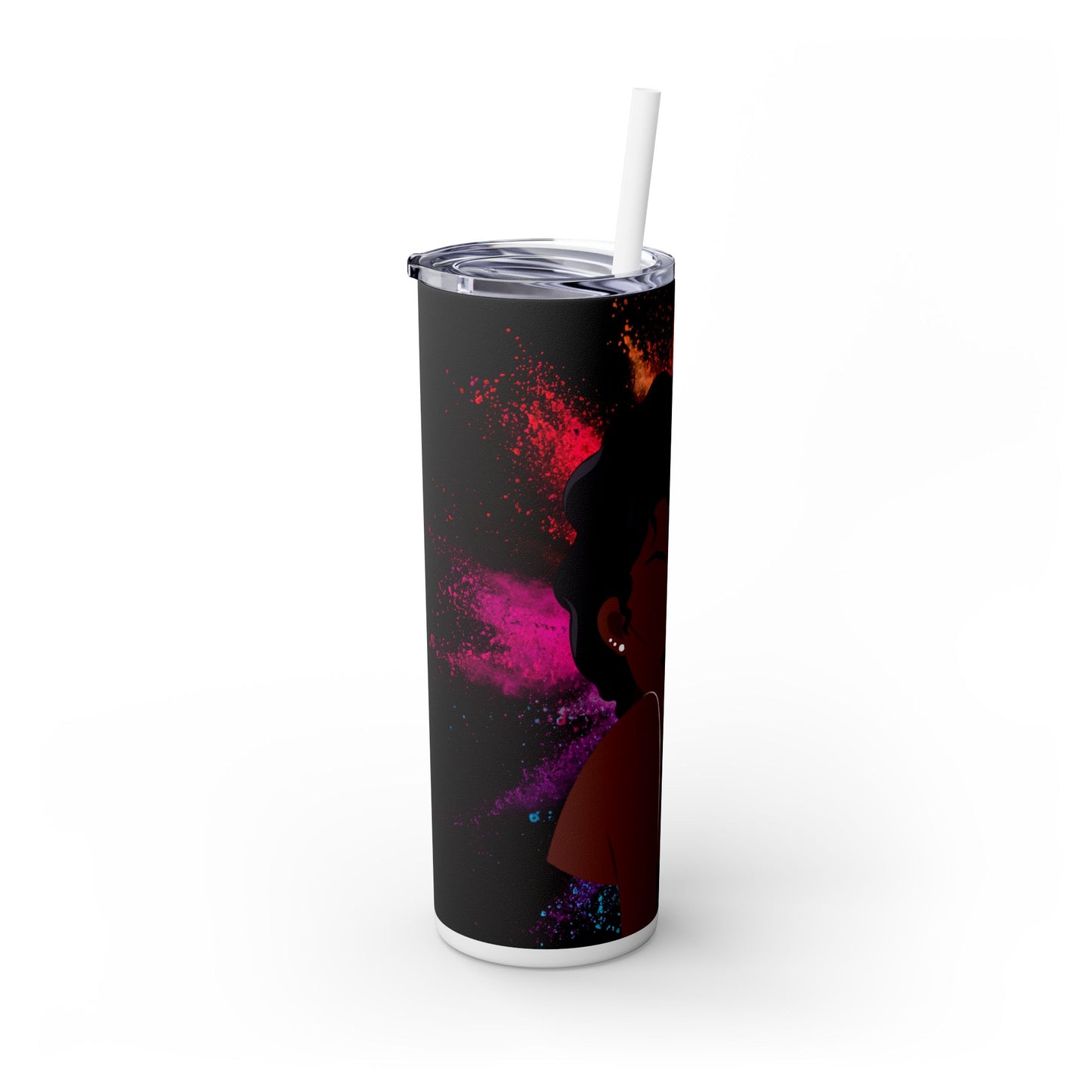 Tumbler Drinkware - Afrocentric Black Beauty Color Splash 20oz - Sippincity