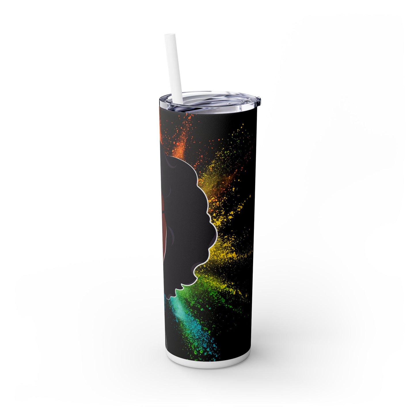 Tumbler Drinkware - Afrocentric Black Beauty Color Splash 20oz - Sippincity