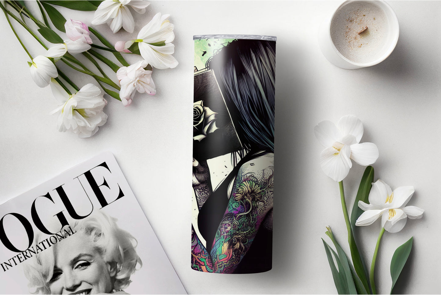 Wildflower and Books Aesthetic Cup - Sippincity