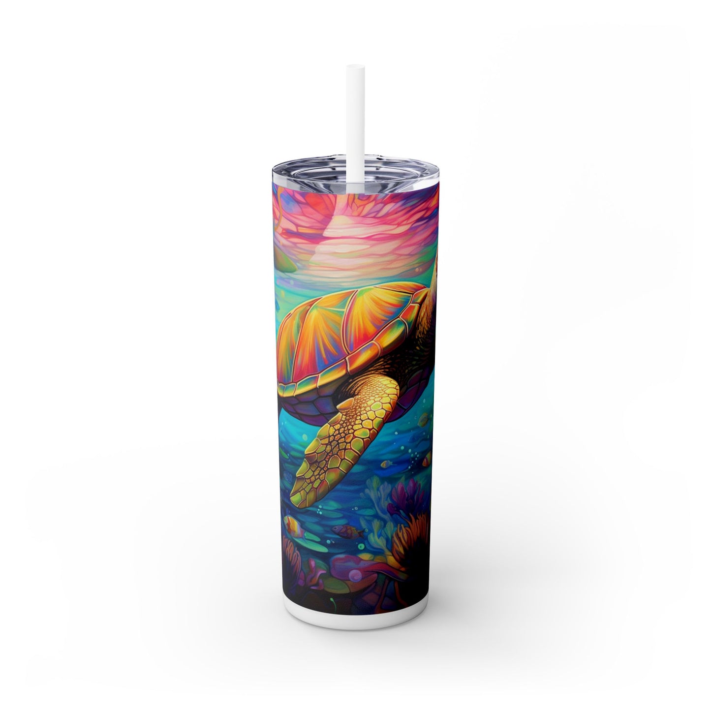 Ocean Sea Turtle 20 oz Tumbler – Stunning Marine Life Design - Sippincity