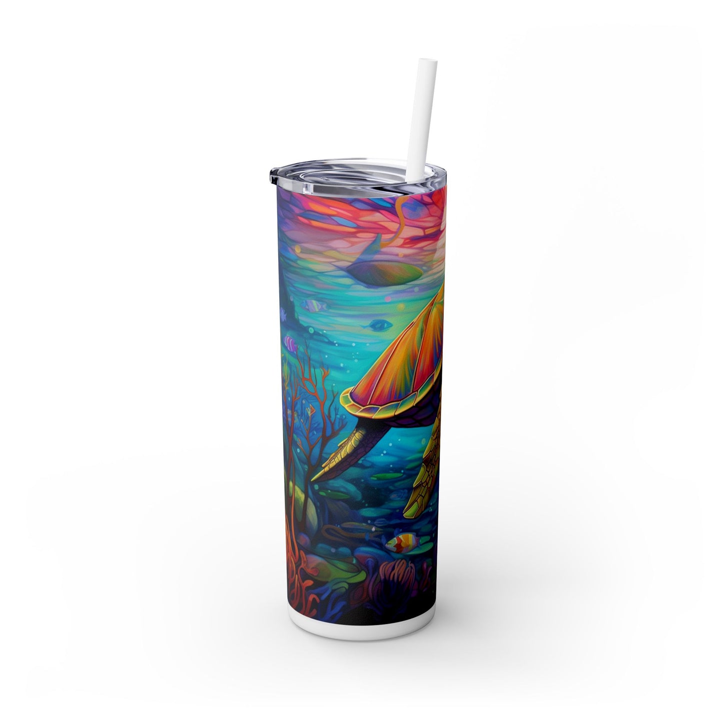 Ocean Sea Turtle 20 oz Tumbler – Stunning Marine Life Design - Sippincity