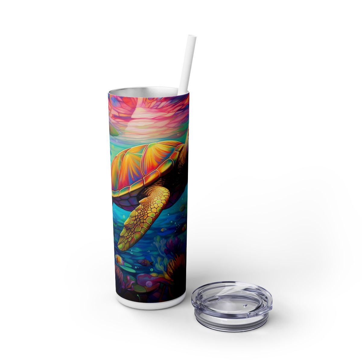 Ocean Sea Turtle 20 oz Tumbler – Stunning Marine Life Design - Sippincity