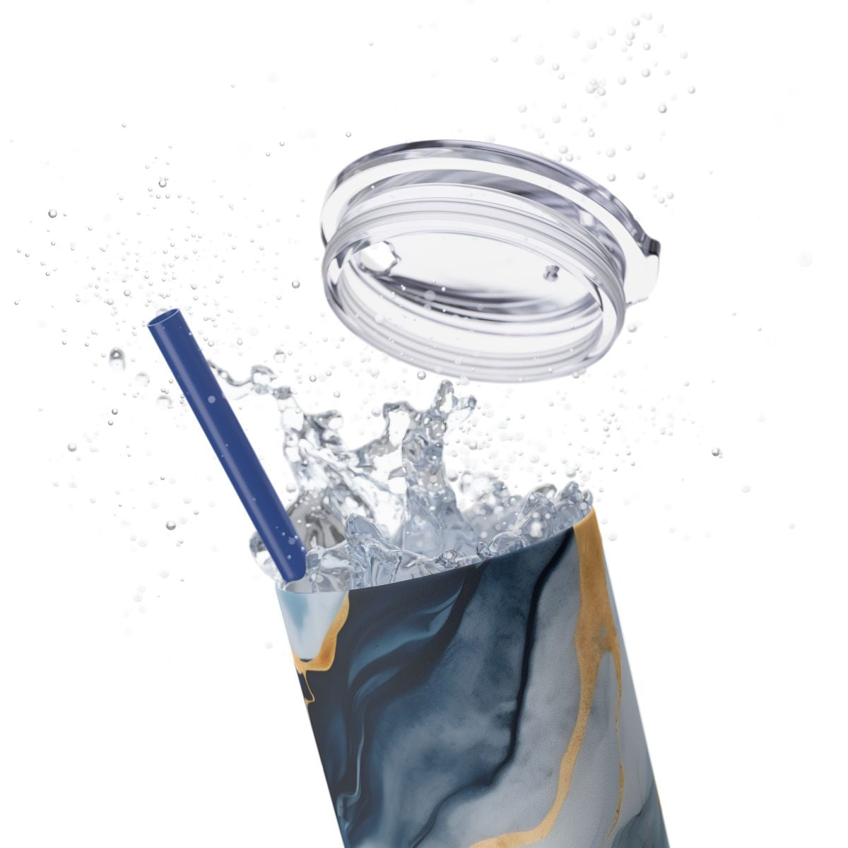 Colorful Blue Marble Insulated Tumbler – 20 oz - Sippincity
