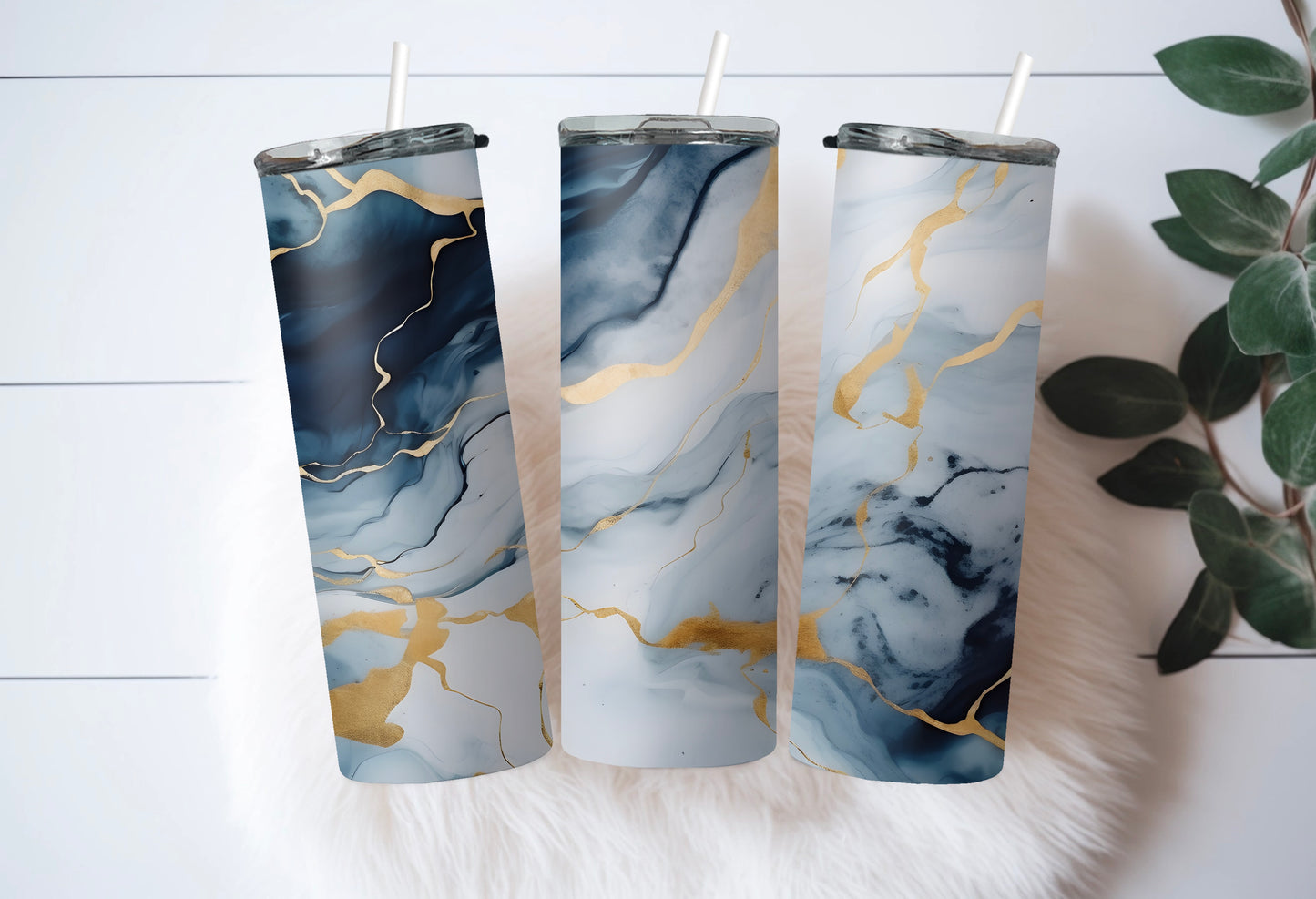 Colorful Blue Marble Insulated Tumbler – 20 oz - Sippincity
