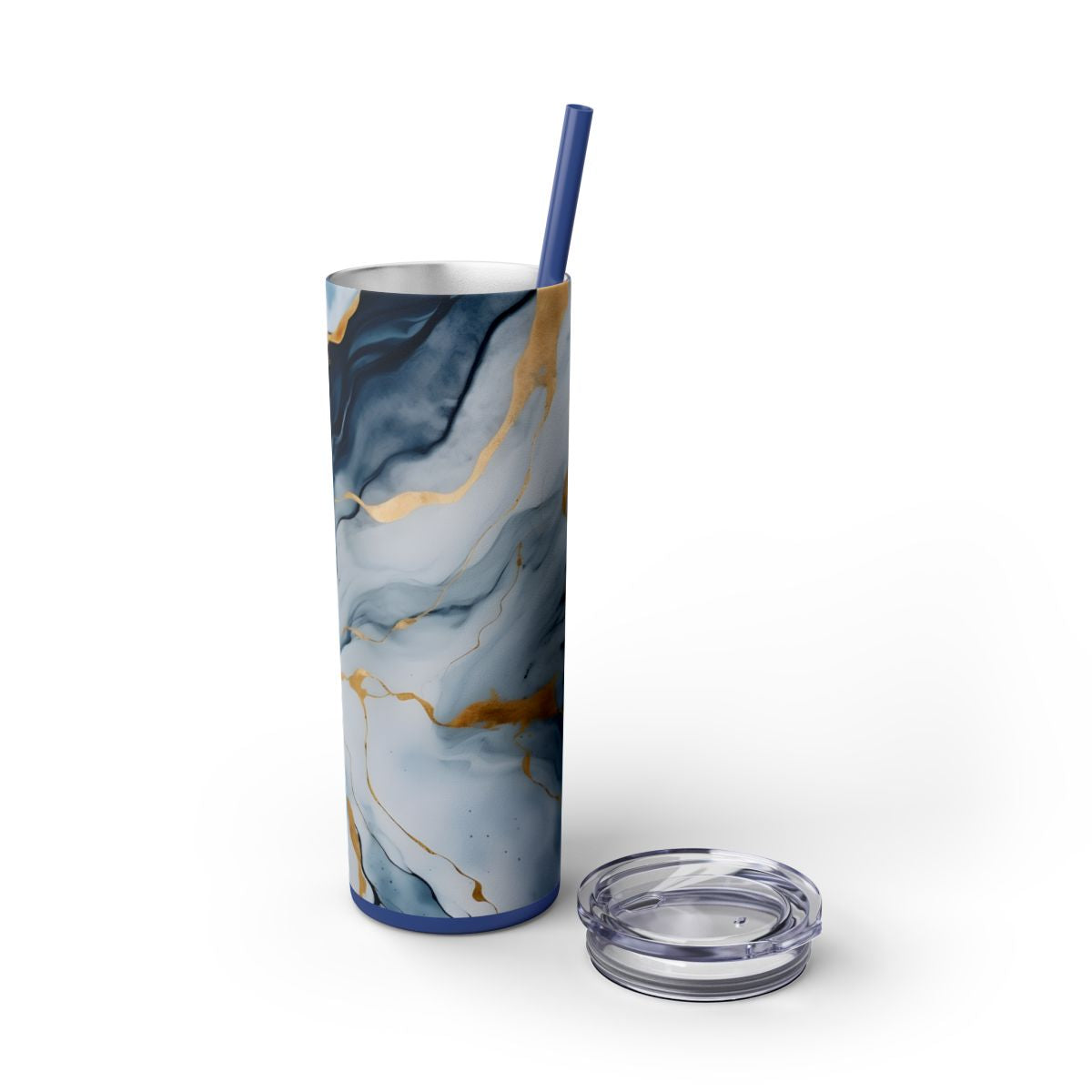 Colorful Blue Marble Insulated Tumbler – 20 oz - Sippincity