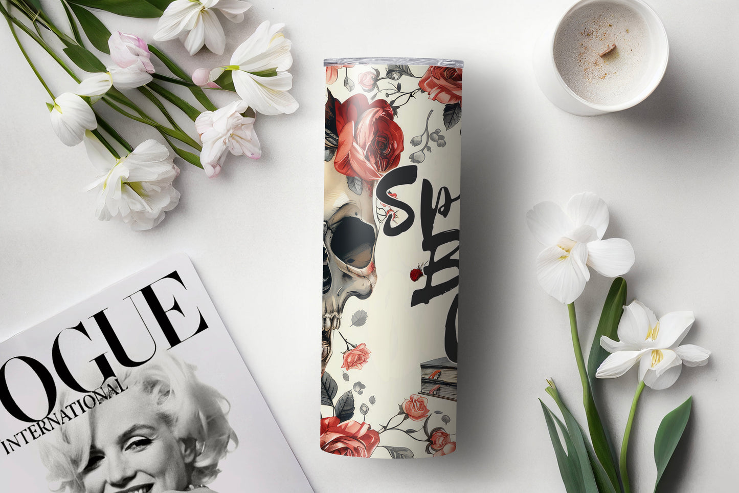 Skull & Roses Spicy Book Club Tumbler - Dark Romance Mug - Sippincity