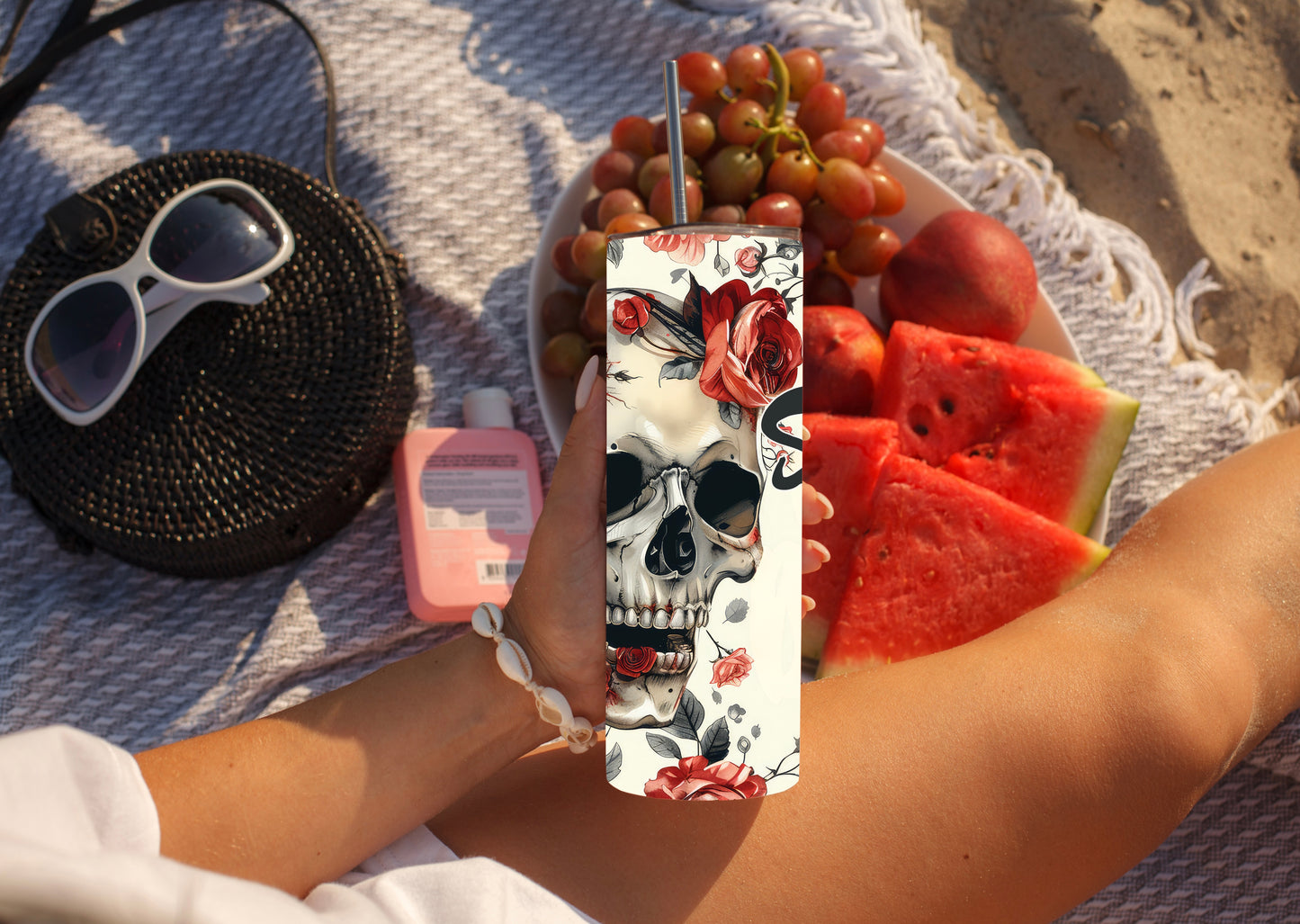 Skull & Roses Spicy Book Club Tumbler - Dark Romance Mug - Sippincity