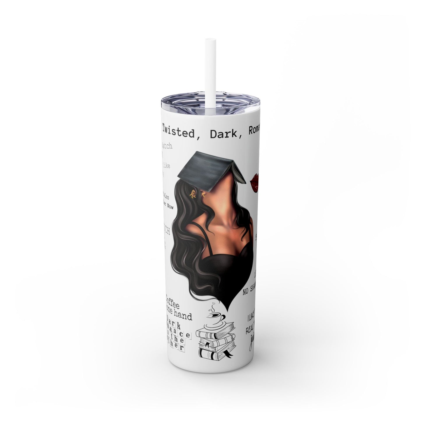Smut Slut Book Reader 20 oz Skinny Tumbler – Spicy Book Lover Cup - Sippincity