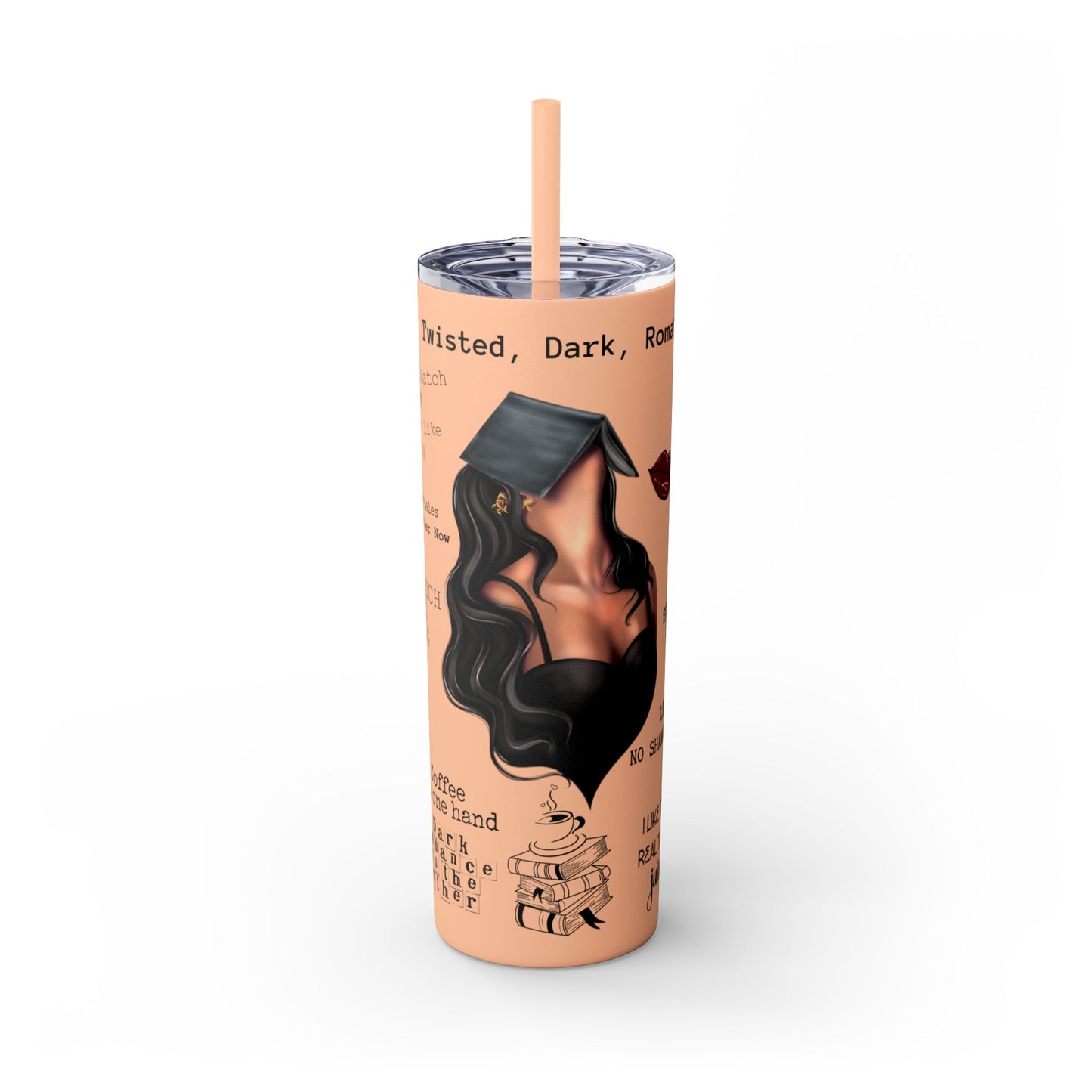 Smut Slut Book Reader 20 oz Skinny Tumbler – Spicy Book Lover Cup - Sippincity