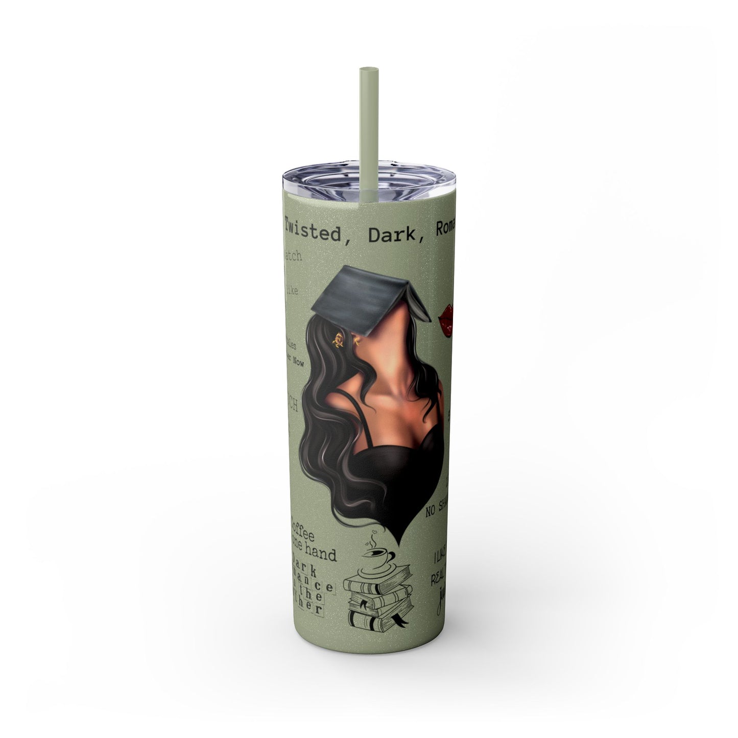 Smut Slut Book Reader 20 oz Skinny Tumbler – Spicy Book Lover Cup - Sippincity