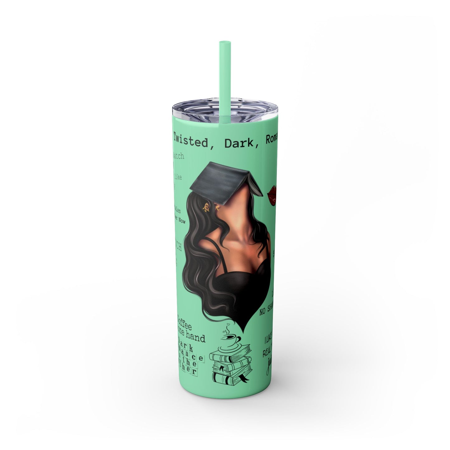 Smut Slut Book Reader 20 oz Skinny Tumbler – Spicy Book Lover Cup - Sippincity