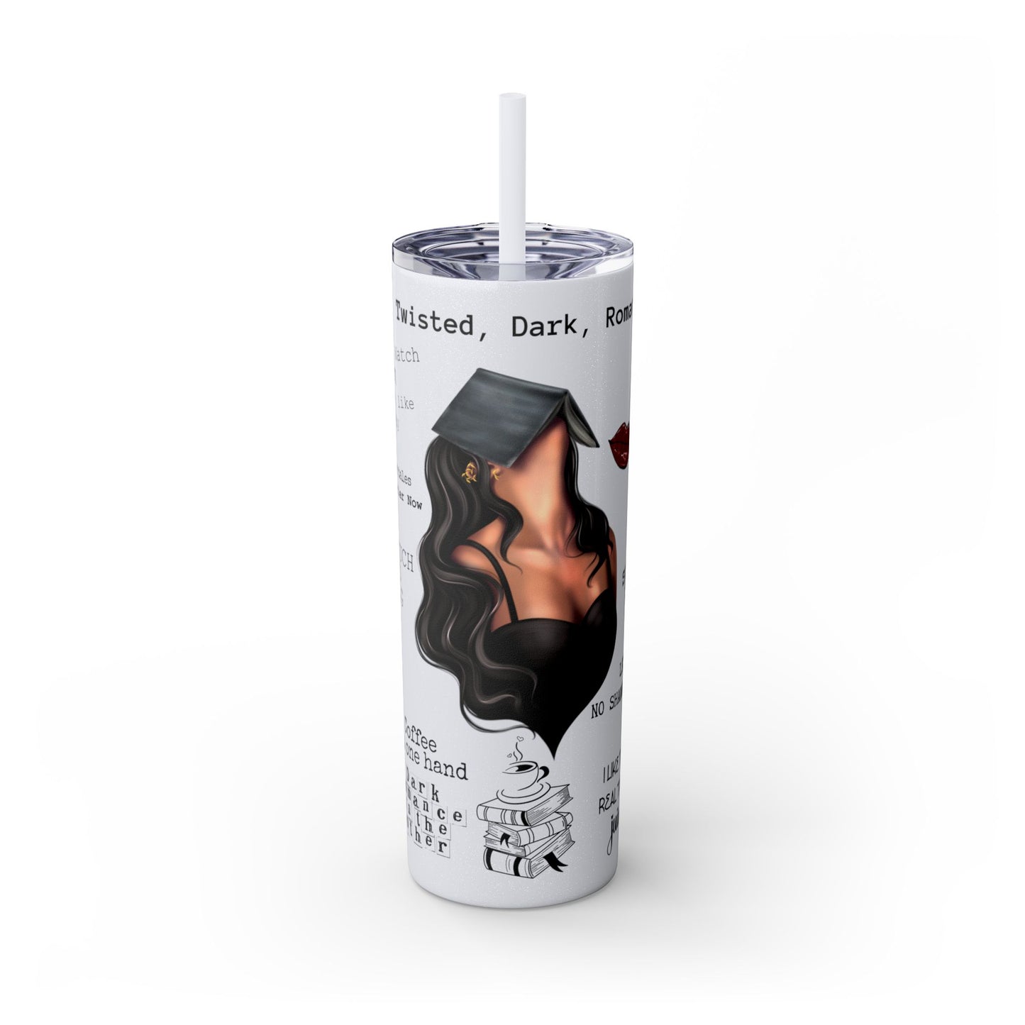 Smut Slut Book Reader 20 oz Skinny Tumbler – Spicy Book Lover Cup - Sippincity