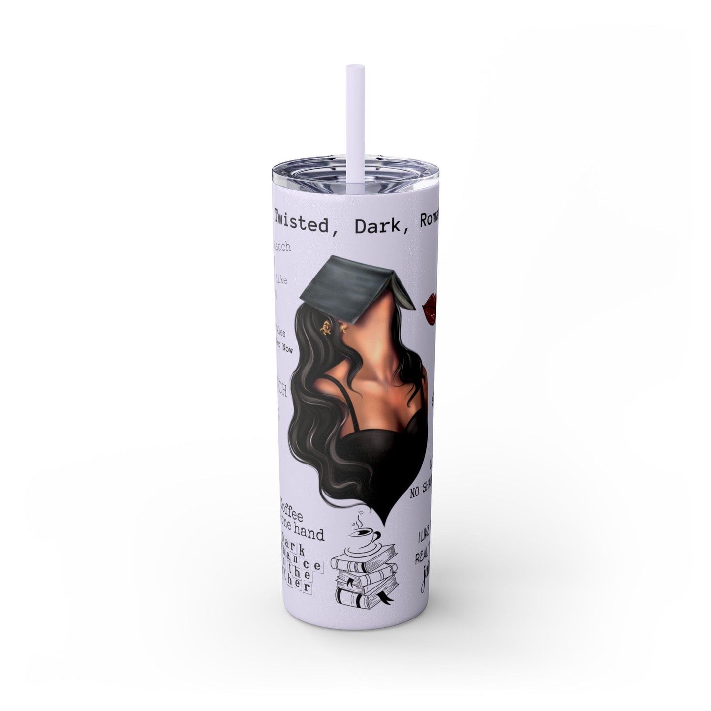 Smut Slut Book Reader 20 oz Skinny Tumbler – Spicy Book Lover Cup - Sippincity