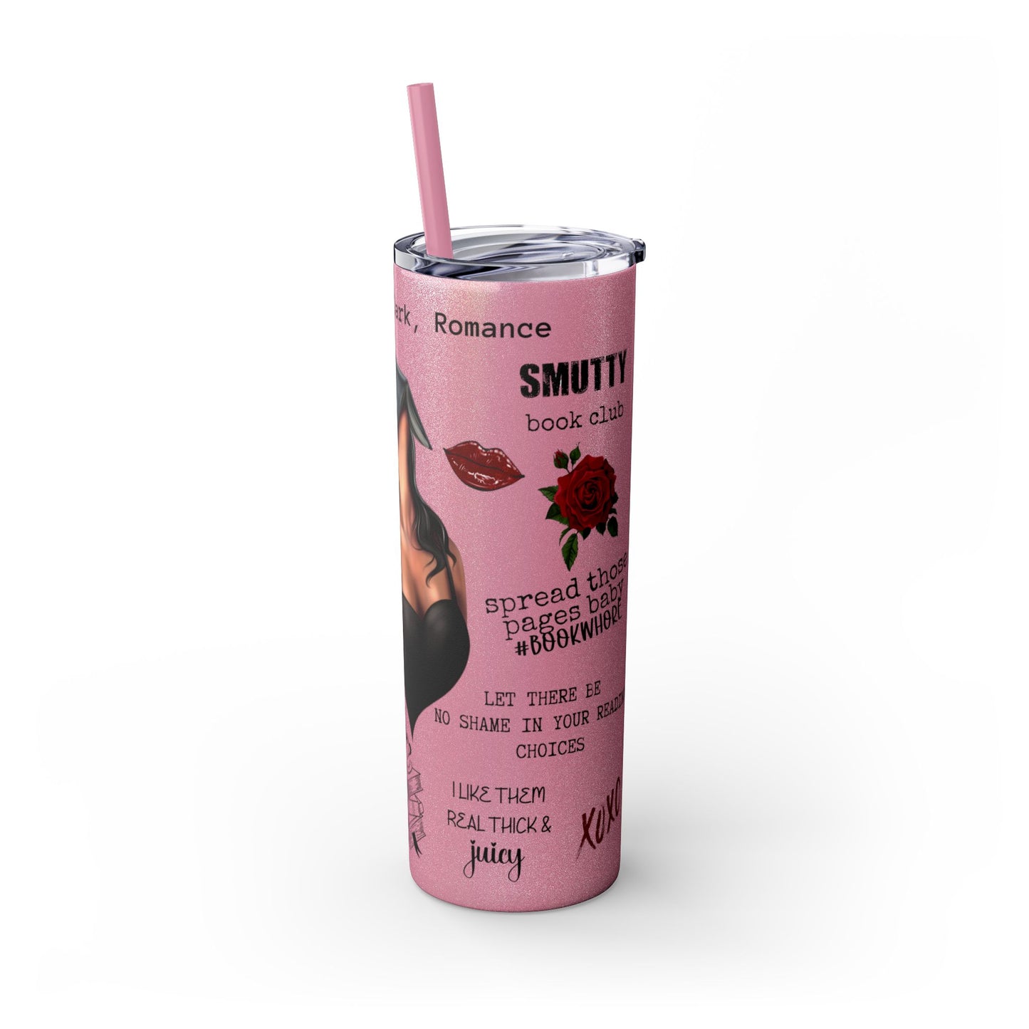 Smut Slut Book Reader 20 oz Skinny Tumbler – Spicy Book Lover Cup - Sippincity