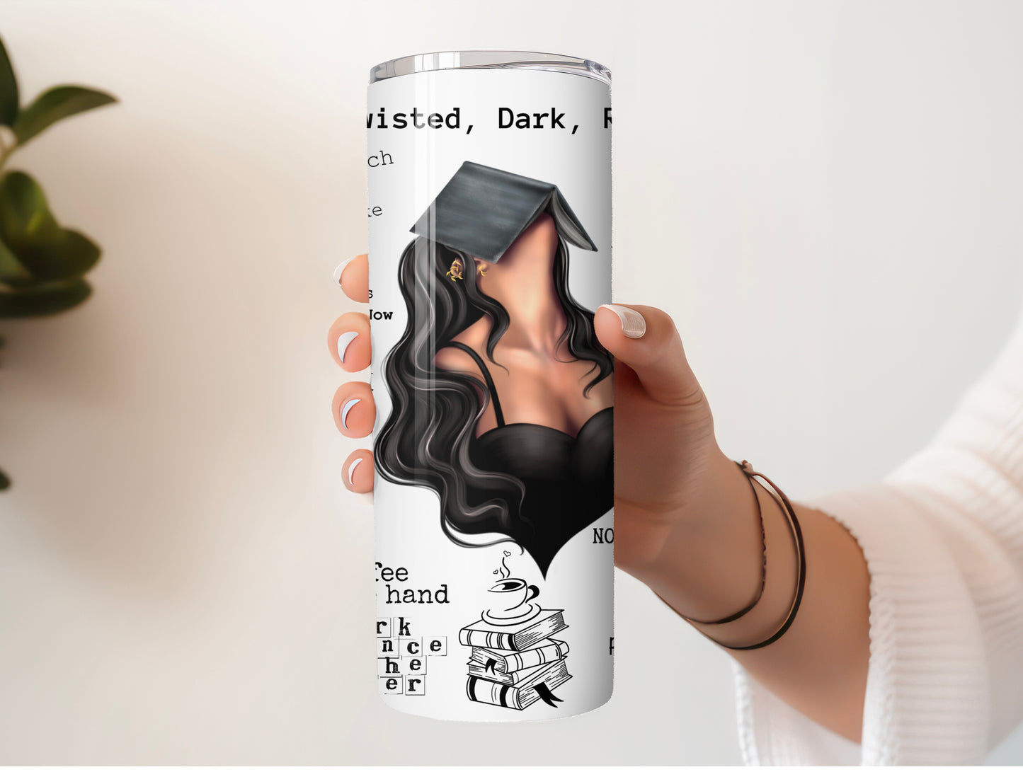 Smut Slut Book Reader 20 oz Skinny Tumbler – Spicy Book Lover Cup - Sippincity
