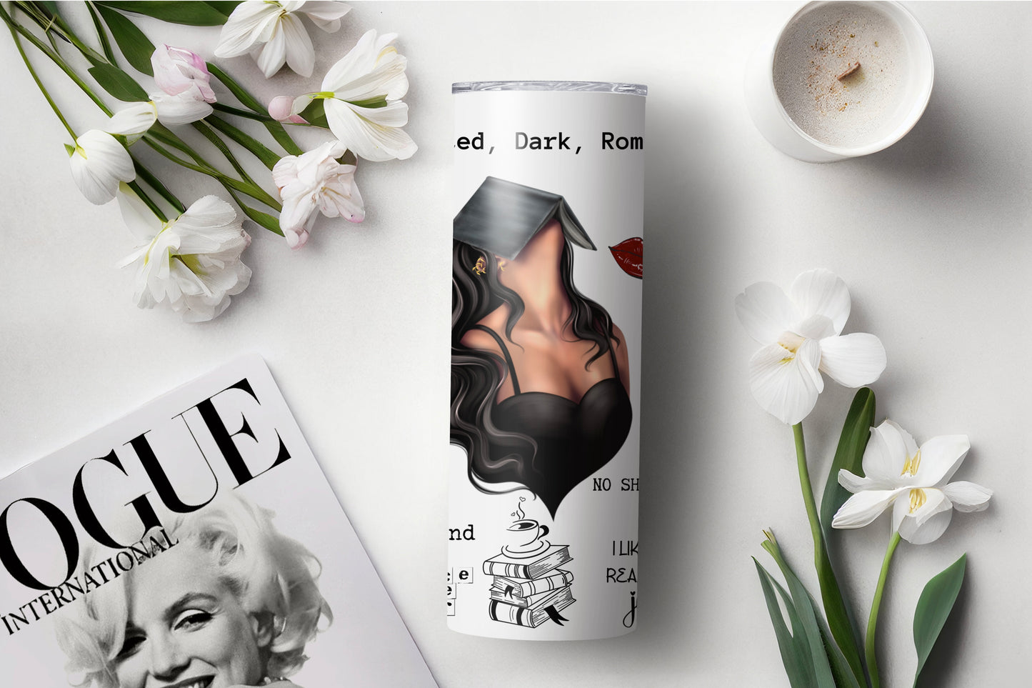 Smut Slut Book Reader 20 oz Skinny Tumbler – Spicy Book Lover Cup - Sippincity