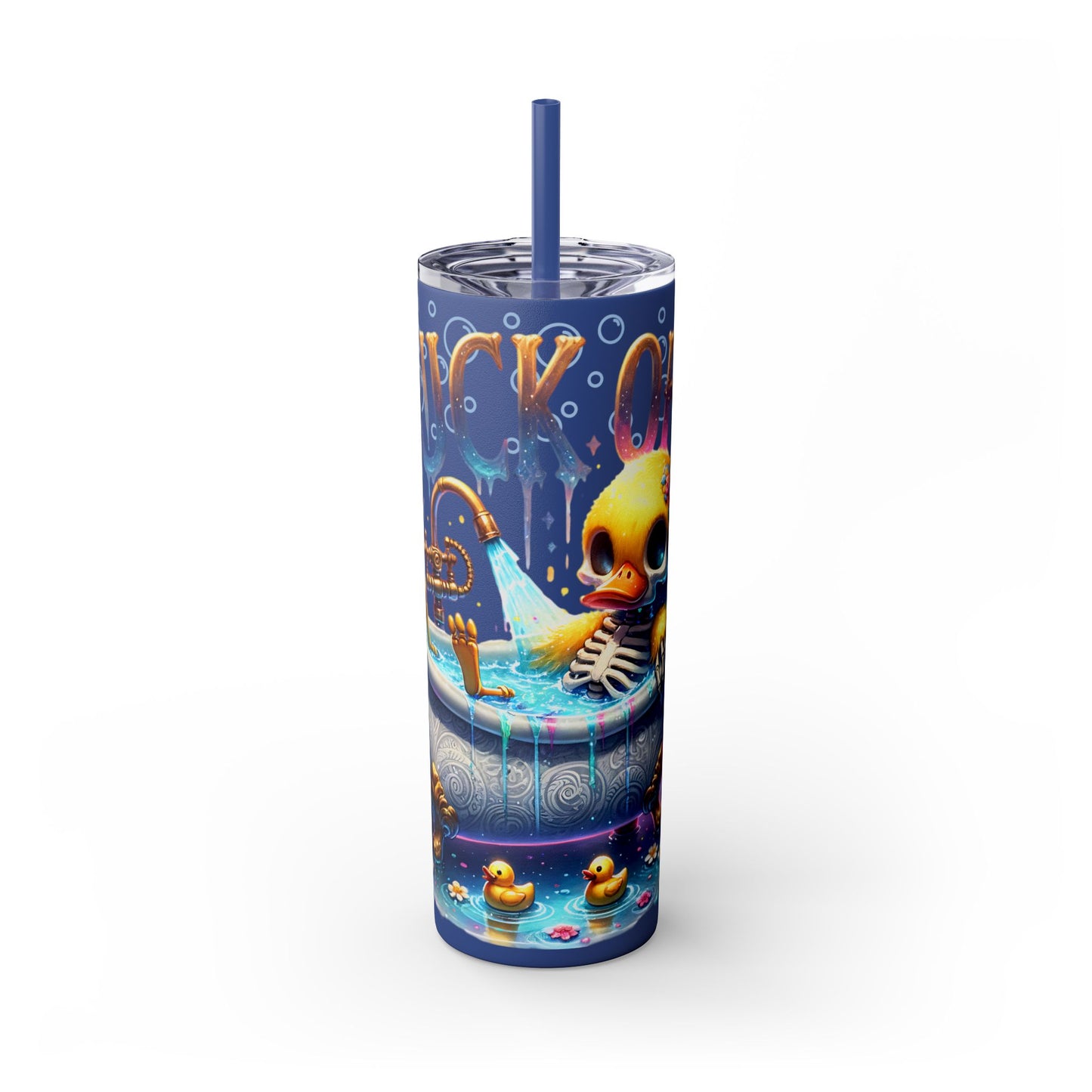 Tumbler Cup - Duck Off 20 oz Skinny Tumbler with Straw, Funny Duck Gift - Sippincity