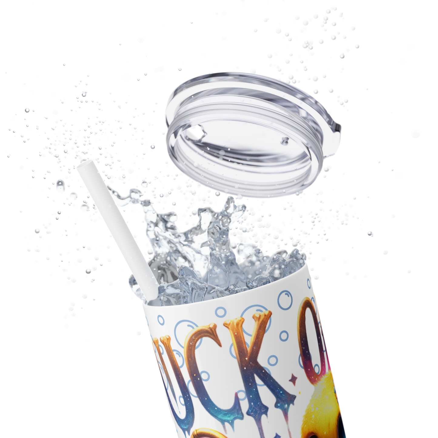 Tumbler Cup - Duck Off 20 oz Skinny Tumbler with Straw, Funny Duck Gift - Sippincity