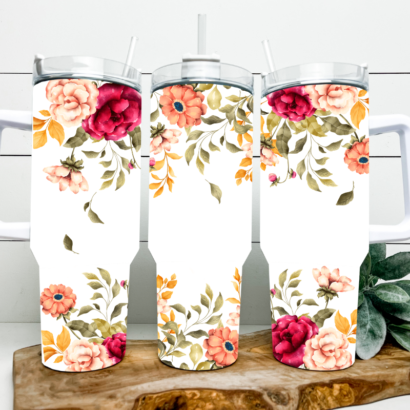 40 oz Flower-Themed Tumblers