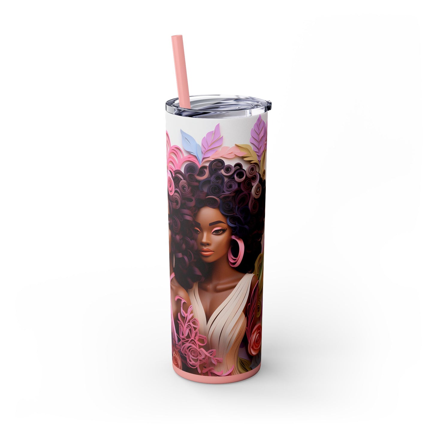 3D Melanin Beauty Tumbler – 20oz Black Girl Cup
